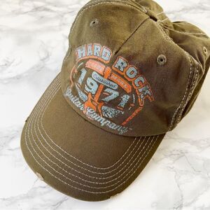 Hard Rock Cafe guitar company unisex graphic hat distressed